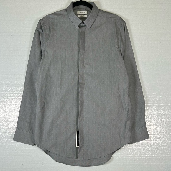 Calvin Klein Other - Calvin Klein Grey Men's Slim Fit Non Iron Stretch Dress Shirt 15‎ 1/2 NWT